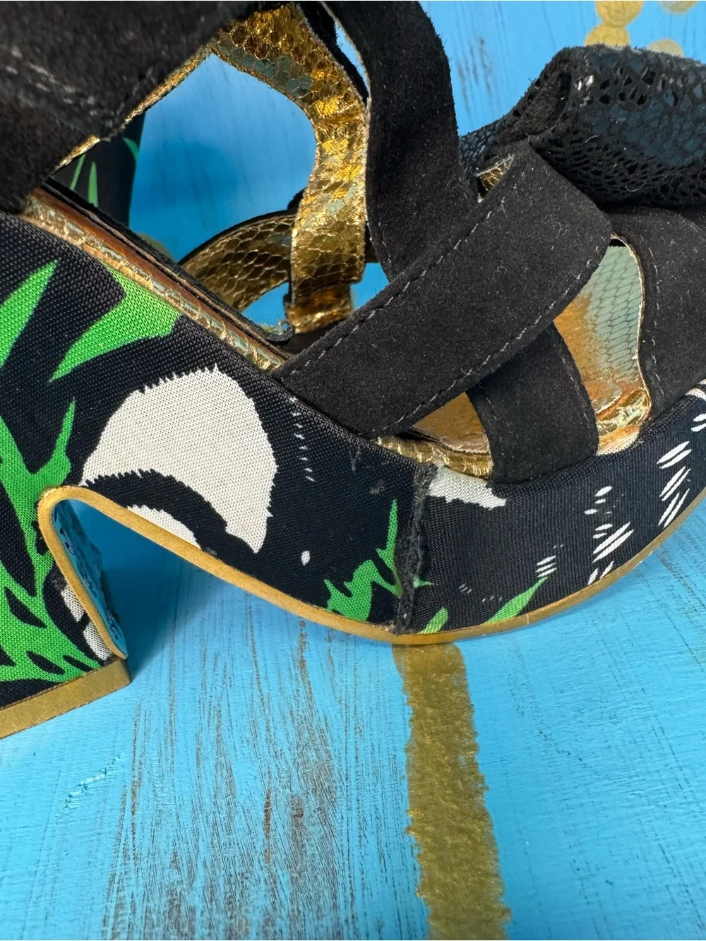 Irregular Choice Panda & Bamboo Print - size 7.5